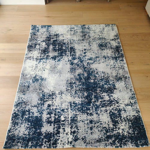 Navy Abstract Living Room Rug - Sundby