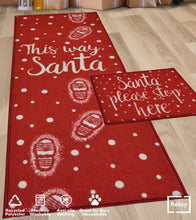 Load image into Gallery viewer, This Way Santa Christmas Runner and Doormat Set - Deco