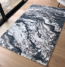 Load image into Gallery viewer, Navy Blue Abstract Living Room Rug - Tuscana