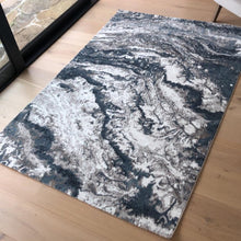 Load image into Gallery viewer, Navy Blue Abstract Living Room Rug - Tuscana