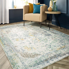 Load image into Gallery viewer, Antique Blue and Ochre Traditional  Rug - Vogue