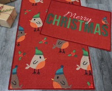 Load image into Gallery viewer, Red Christmas Robin Runner &amp; Doormat Set - Deco