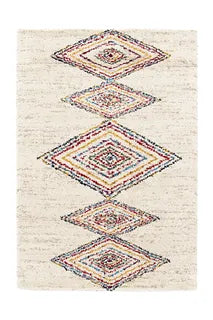 Soft Colourful Aztec Shaggy Rug - Bursa