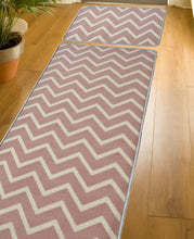 Load image into Gallery viewer, Pink Chevron Doormat and Runner Rug - Matre