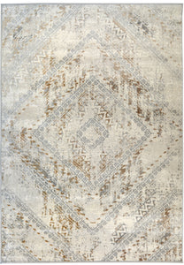 Grey & Ochre Flecked Transitional Living Room Rug - Dorsey