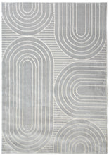 Load image into Gallery viewer, Retro Grey Geometric Living Room Rug - Dorsey