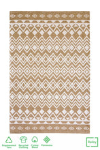 Load image into Gallery viewer, Gold Aztec Recycled Cotton Living Room Rug - Regen
