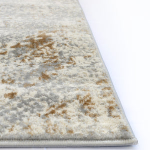 Grey & Ochre Flecked Transitional Living Room Rug - Dorsey