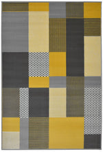 Load image into Gallery viewer, Ochre Patchwork Living Room Rug - Islay