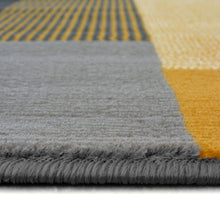 Load image into Gallery viewer, Ochre Patchwork Living Room Rug - Islay