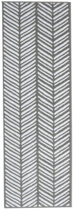 Grey Herringbone Living Room Rug - Islay
