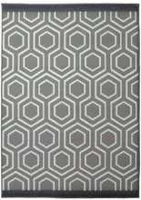 Load image into Gallery viewer, Grey Geometric Flatweave Living Room Rug - Islay