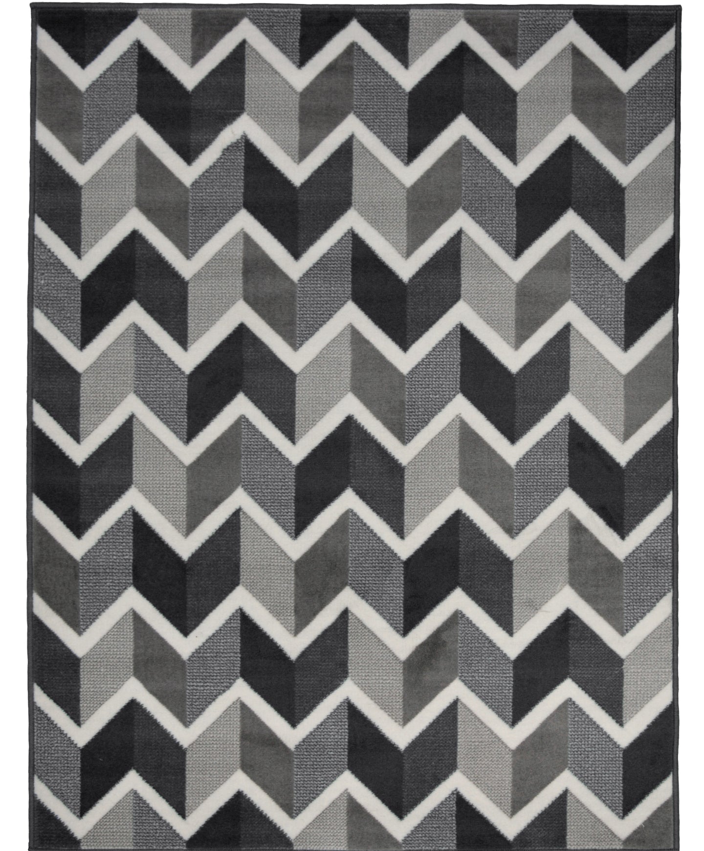 Grey Chevron Flatweave Living Room Rug - Islay
