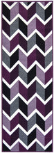Load image into Gallery viewer, Purple Chevron Print Living Room Rug - Islay