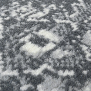 Charcoal Grey Distressed Living Room Rug - Islay
