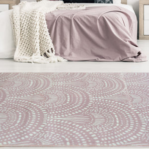 Pink Coastal Flatweave Living Room Rug - Islay