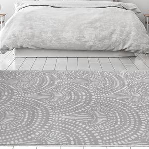 Grey Coastal Flatweave Living Room Rug - Islay