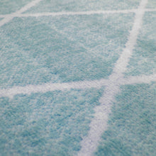 Load image into Gallery viewer, Light Blue Moroccan Trellis Flatweave Rug - Islay