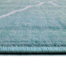 Load image into Gallery viewer, Light Blue Moroccan Trellis Flatweave Rug - Islay