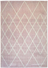 Load image into Gallery viewer, Blush Pink Moroccan Trellis Flatweave Rug - Islay