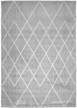 Load image into Gallery viewer, Grey Moroccan Trellis Flatweave Rug - Islay