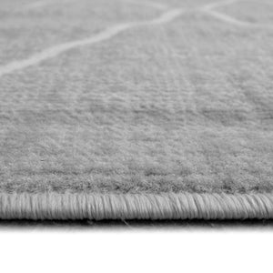 Grey Moroccan Trellis Flatweave Rug - Islay