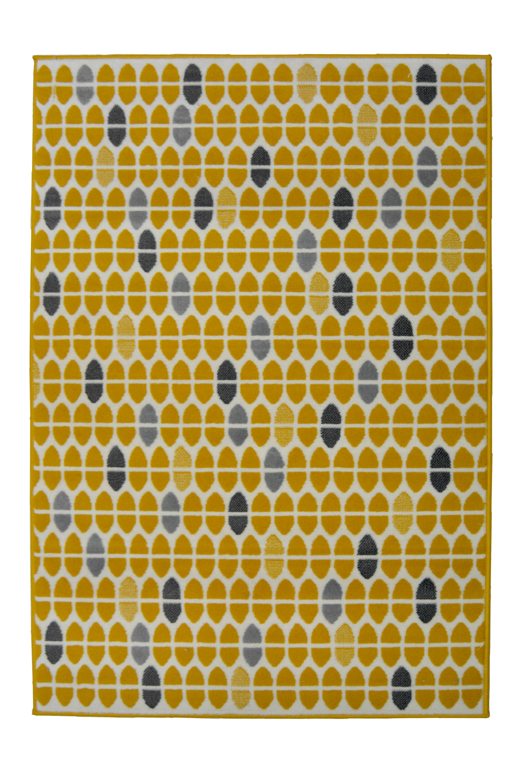 Ochre Polka Dots Living Room Rug - Islay