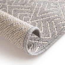 Load image into Gallery viewer, Grey Aztec Washable Outdoor Garden Rug - Ota