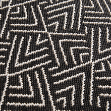 Load image into Gallery viewer, Black Tribal Washable Indoor Outdoor Rug - Ota