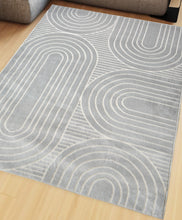 Load image into Gallery viewer, Retro Grey Geometric Living Room Rug - Dorsey
