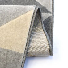 Load image into Gallery viewer, Grey 3D Print Geometric Flatweave Rug - Ballina