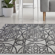 Load image into Gallery viewer, Grey Carved Aztec Living Room Rug - Holm