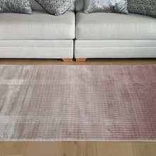 Load image into Gallery viewer, Blush Pink Ombre Geometric Dots Flatweave Rug - Memphis