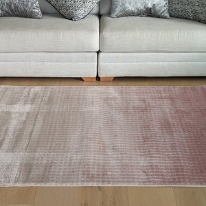 Blush Pink Ombre Geometric Dots Flatweave Rug - Memphis