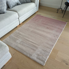 Load image into Gallery viewer, Blush Pink Ombre Geometric Dots Flatweave Rug - Memphis