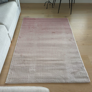 Blush Pink Ombre Geometric Dots Flatweave Rug - Memphis