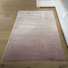 Load image into Gallery viewer, Blush Pink Ombre Geometric Dots Flatweave Rug - Memphis