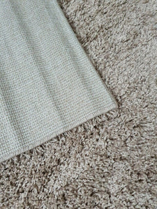 Soft Beige Plain Shaggy Rug - Gallery