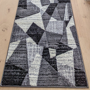 Modern Grey Abstract Living Room Rug - Boston