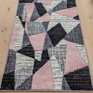 Blush Pink Abstract Living Room Rug - Boston