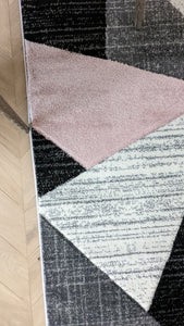 Blush Pink Abstract Living Room Rug - Boston