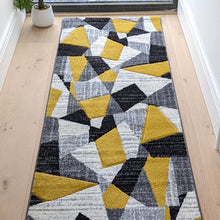 Load image into Gallery viewer, Long Ochre Yellow Abstract Runner Rug - Boston