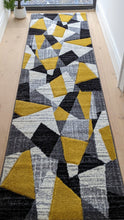 Load image into Gallery viewer, Long Ochre Yellow Abstract Runner Rug - Boston