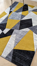 Load image into Gallery viewer, Ochre Yellow Abstract Living Room Rug - Boston