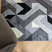 Load image into Gallery viewer, Herringbone Grey Hallway Runner Rug - Boston