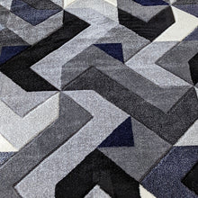 Load image into Gallery viewer, Navy Blue Herringbone Hall Runner Rug - Boston