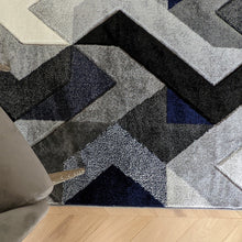 Load image into Gallery viewer, Navy Blue Herringbone Hall Runner Rug - Boston