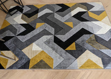 Load image into Gallery viewer, Ochre Yellow Arrow Area Rug - Boston