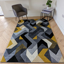 Load image into Gallery viewer, Ochre Yellow Arrow Area Rug - Boston