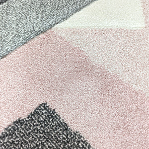 Blush Pink Modern Herringbone Runner Rug - Boston